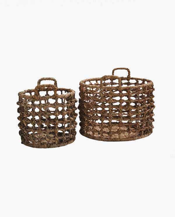 B 10123 , Kubu Grey Basket set of 2